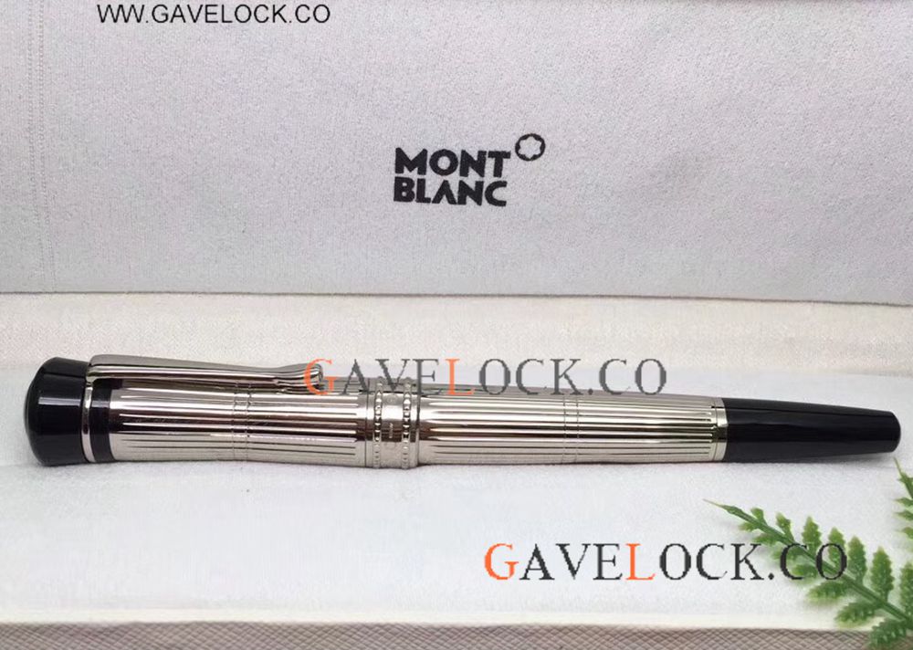 Mont Blanc Replica Pen - Bonheur Silver Rollerball Pen